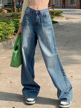 Vaqueros boyfriend holgados de mezclilla descolorida